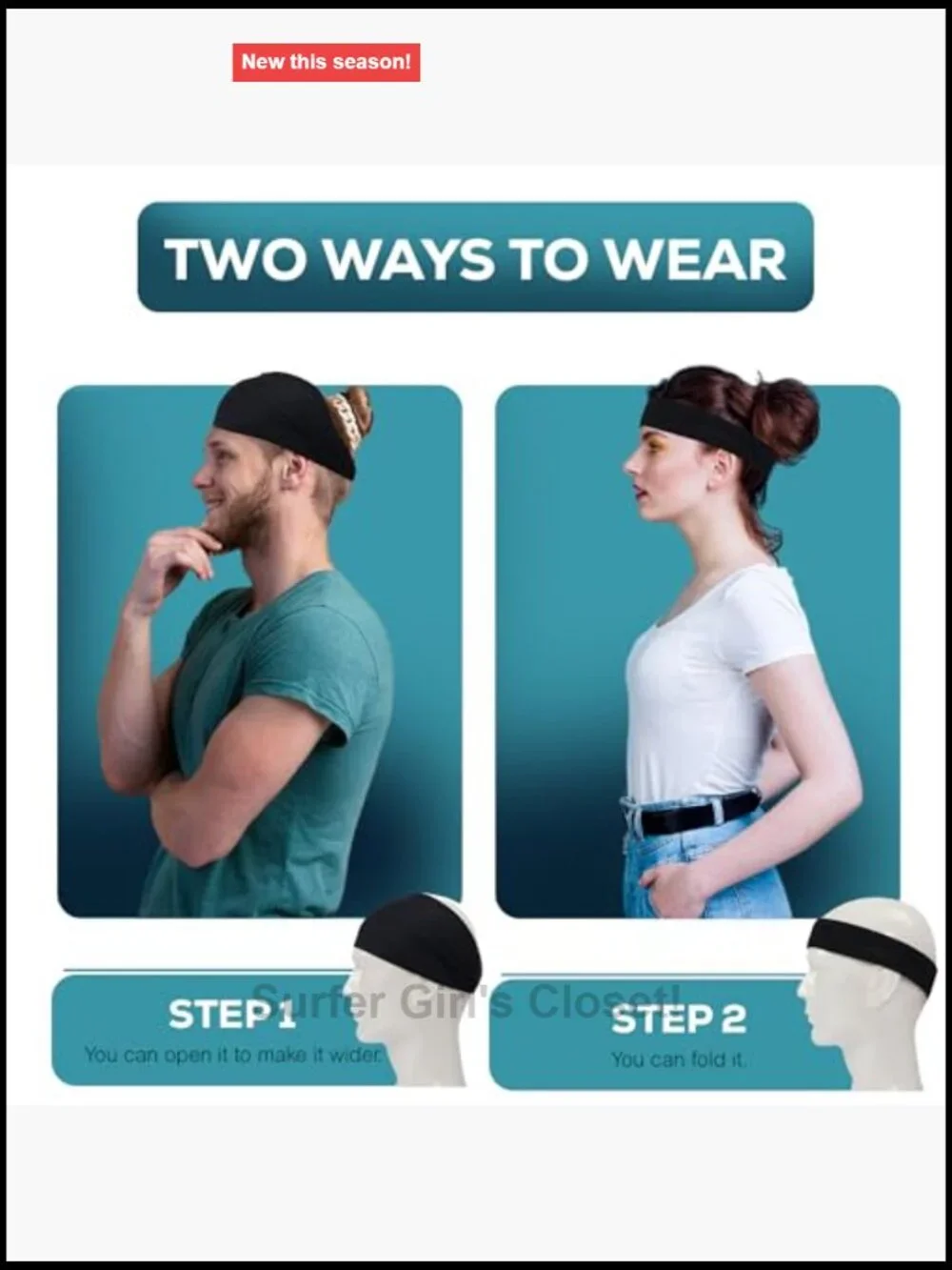 Moisture Wicking Sport Headband Pack of 5 Running Sweatband
